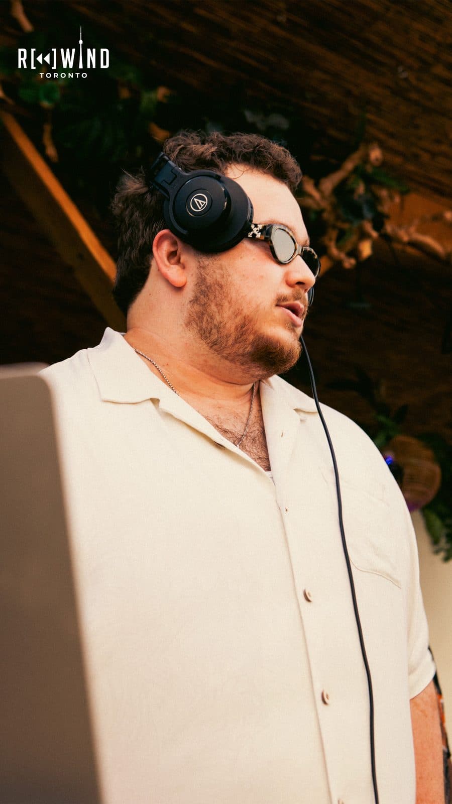 Rotation Sensation DJing at Rewind Toronto, side profile